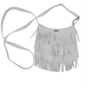 Hollister | Women's Light Gray Crossbody Bag With Fringe (One Size)